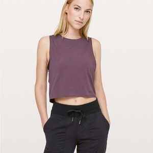 Lululemon Cut Back Crop Tank arctic plum purple